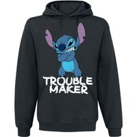 Lilo & Stitch - Disney Kapuzenpullover - Stitch - Trouble Maker - S bis XXL - für Männer - Größe XL - schwarz  - Lizenzierter Fanartikel von Lilo & Stitch