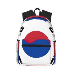 Rozmiar uniwersalny Reiserucksack mit Flagge der Republik Korea, leicht, Wasserschutz, Laptop-Rucksack für College, Business, Arbeit, Schwarz, Einheitsgröße, Schwarz, Schwarz , Rozmiar uniwersalny von LimPac