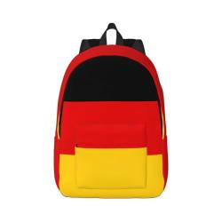 Rucksack mit Deutschlandflagge, Reise-Laptop-Tasche, Wasserschutz und ergonomische Gurte für College-Arbeit, Schwarz , S von LimPac