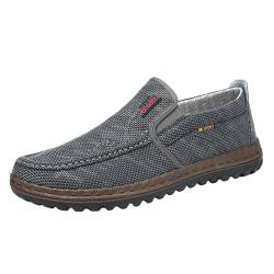 Herrenschuhe Klassische Loafers Slipper Freizeitschuhe Segeltuch Faulenzer Schlupfen Flache Freizeitschuhe Modische Atmungsaktiv Walkingschuhe Business Shoes FüR MäNner von LinRim