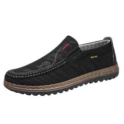 Herrenschuhe Klassische Loafers Slipper Freizeitschuhe Segeltuch Faulenzer Schlupfen Flache Freizeitschuhe Modische Atmungsaktiv Walkingschuhe Business Shoes FüR MäNner von LinRim