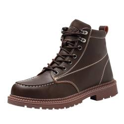 LinRim Herren Blau und Winter Injektion Rindsleder Schuhe Leichte große tragen Schutz Arbeitsschuhe Low Top Anti- und Anti-Schuhe Herren 43 Schwarz (Brown, 43) von LinRim