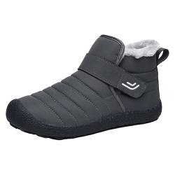 LinRim Schneestiefel Damen Wasserdicht 39 Verdickung Matschhose Mit (Grey, 46) von LinRim