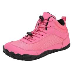 LinRim Schuhe Herren 46 Hoch rutschfeste Schneestiefel, Fünf-Finger-Baumwollschuhe, Outdoor-Sportschuhe, Wanderschuhe für Herren und Damen Luxus Herren Schuhe (Pink, 39) von LinRim