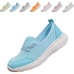 Orthopedic Shoes for Women Slip on Sneakers Shoes- Women's Woven Orthopedic Breathable Soft Sole Shoes (Blue,40) von LinZong