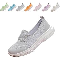 Orthopedic Shoes for Women Slip on Sneakers Shoes- Women's Woven Orthopedic Breathable Soft Sole Shoes (Gray,39) von LinZong