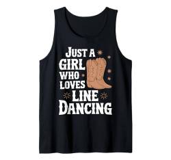 Line Dancing Nur ein Mädchen, das Line Dance liebt Tank Top von Line Dance Country Dancing Dancer