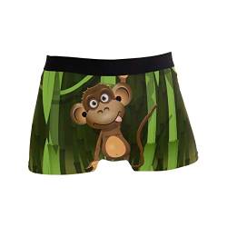 Linomo Herren Boxershorts Süß Tier AFFE Bambus Unterhosen Männer Herren Unterwäsche für Männer von Linomo