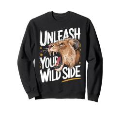 Lion Entfessle deine wilde Seite: Zootier Tiger Sweatshirt von Lion Lions Funny Lion Lover