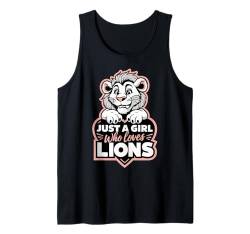 Löwe Nur ein Mädchen, das Löwen liebt, afrikanische Tiere Tank Top von Lion Lions Funny Lion Lover