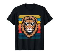 Löwe Retro Löwen Tier T-Shirt von Lion Lions Funny Lion Lover