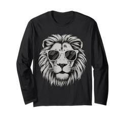 Löwen Sungalsses Löwen Tiere Afrika Cool Langarmshirt von Lion Lions Funny Lion Lover