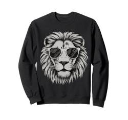 Löwen Sungalsses Löwen Tiere Afrika Cool Sweatshirt von Lion Lions Funny Lion Lover