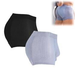 Lipski Nylon Ice Silk Breathable Men's Underwear, Seamless Ice Silk G-String Underwear (M,Black_Light-Blue) von Lipski