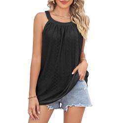 Lishang Neckholder Tops Damen Sommer Ärmellose Tshirt Sexy Blusentop Elegant Basic Tank Tops Racerback Oberteile von Lishang