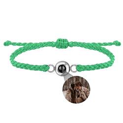 Personalisierte Foto Armband Projektionsarmband mit Bild im Stein Leder Projektion Armband Ich Liebe Dich Armband 100 Sprachen für Damen Herren Runde kugel Denkmal Freundschaft Schmuckgeschenk von Liskanap