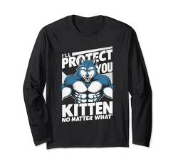 I'll Protect You Kitten No Matter What Langarmshirt von Literally Me Wolf Alphamännchen Leitwolf