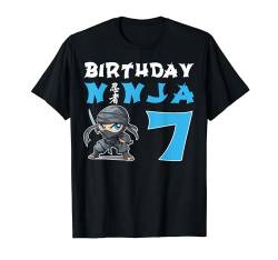 Little Ninja Kindergeburtstag 7 Jahre alt Geburtstag Ninja T-Shirt von Little Birthday Ninja Kids Party Favors