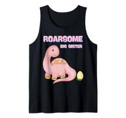 Big Sister Dinosaurier T-Shirt für Jungen mit süßer Schwester Schwester Tank Top von Little Brother Big Sister Toddler Gifts Store