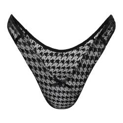 LittleForBig Unisex Hipster Slip Mesh Hahnentritt Tanga Höschen Mesh Shaping Tucking Gaff Höschen für Sissies Crossdresser Transgender Individuen Schwarz M von LittleForBig