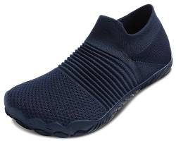 Littleplum Unisex Barfußschuhe Damen Herren Barfussschuhe Barfuß Sneaker Breite Schuhe Walkingschuhe,Dark Blau,43 EU von Littleplum