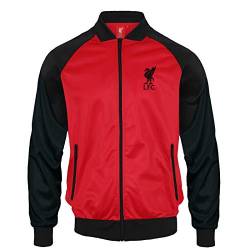 Liverpool FC Herren Retro-Trainingsjacke - Polyester - Schwarz & Rot - 3XL von Liverpool FC