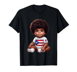 Niedlicher Puerto-ricanischer Prinz Baby Afro Boricua Flag T-Shirt von Llego El Boricua