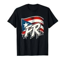 Pr Puerto Rico Flagge Emblem Logo Graffiti Street Art Fun T-Shirt von Llego El Boricua