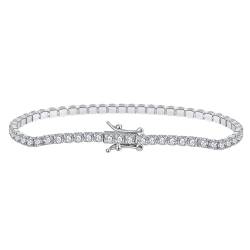 Armbänder für Frauen Klassisches Tennisarmband 14K vergoldetes Schmuckarmband Goldarmbänder für Frauen Trendy Schmuck Mode Accessoires Geschenke für Frauen,White gold,16.5cm von Lllunimon