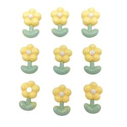 Lmlliang 20 Stück flache Rückseite Blume Harz Tier Charms gemischter Schleim Charms für DIY Handwerk Fotoalbum Haar Handyhülle Dekor (gelb) von Lmlliang