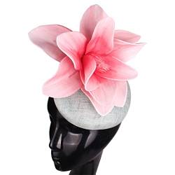 Lmtossey Fascinator Hut Leinen Haarschmuck Damen Blume Stirnband von Lmtossey