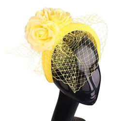 Lmtossey Kopfbedeckung für Braut, Mesh-Blumen-Fascinatoren, Haar-Accessoires, Netz, Kopfschmuck, Damen-Haarband von Lmtossey