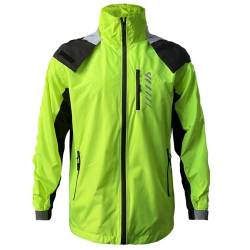 Lo.gas Herren Regenjacke wasserdicht mit Kapuze ，Regenmantel für Radfahren Regenmantel für Radfahren Laufen Windbreaker Allwetter Grün,S von Lo.gas