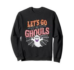 Happy Halloween Ghoul Lustiger Geisterkind-Zeichentrickfilm Sweatshirt von Lobro Design