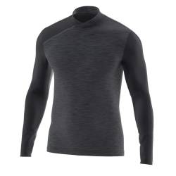 Löffler Transtex Warm L/S Shirt Stripes M Herren (Schwarz 50) Skiunterwäsche von Löffler