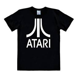 Logoshirt® Atari I Logo I T-Shirt Print I Damen & Herren I kurzärmlig I schwarz I Lizenziertes Originaldesign I Größe L von Logoshirt