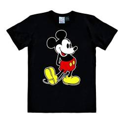 Logoshirt® Disney I Mickey Mouse I T-Shirt Print I Damen & Herren I Rundhalskragen I kurzärmlig I schwarz I Lizenziertes Originaldesign, Größe XXL von Logoshirt