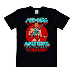 Logoshirt® Masters of The Universe I He-Man I T-Shirt Print I Damen & Herren I kurzärmlig I schwarz I Lizenziertes Originaldesign I Größe L von Logoshirt
