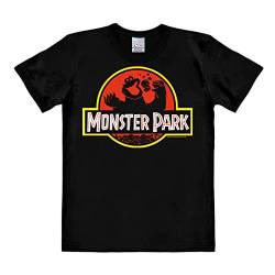 Logoshirt® Sesamstrasse I Krümelmonster I Monster Park I Logo I T-Shirt Print I Damen & Herren I kurzärmlig I schwarz I Lizenziertes Originaldesign I Größe XXL von Logoshirt