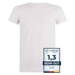 Logostar Basic Bigsize T-Shirt | Übergrösse Shirt 3XL - 15XL | Herren T Shirt in Übergröße aus Baumwolle mit Rundhals | White, 10XL von Logostar