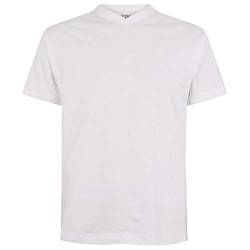 Logostar Basic Bigsize T-Shirt | Übergrösse Shirt 3XL - 15XL | Herren T Shirt in Übergröße aus Baumwolle mit V-Ausschnitt | White, 12XL von Logostar