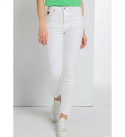 Lois Jeans für Damen. 201082338 Boxer Pants Medium - Highwaist Skinny Ankle weiß (31), Lässig, Baumwolle, Denim von Lois Jeans