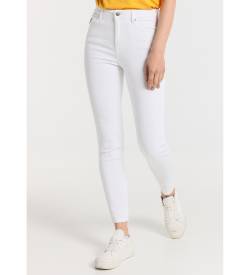 Lois Jeans für Damen. 201082342 Hose Farbe highwaist skinny ankle - Medium waist 5 pockets weiß (36), Lässig, Baumwolle von Lois Jeans