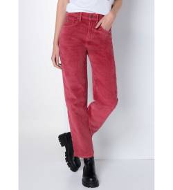 Lois Jeans für Damen. 207612384 Jeans High Waist Straight - Langer dicker Kord Burgund (29), Lässig, Kastanienbraun, Baumwolle, Bordeaux von Lois Jeans