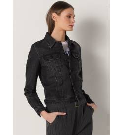 Lois Jeans für Damen. 470332404 Jeansjacke mit marineblauem Fleece (S), Lässig, Baumwolle, Denim, Langarm von Lois Jeans