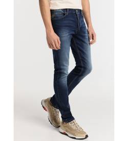 Lois Jeans für Herren. 101923612 Slim Fit Jeans - Medium gewaschene marineblaue Jeans (31), Lässig, Baumwolle, Denim von Lois Jeans