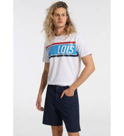 Lois Jeans für Herren. 111913292 Struktur der Bermuda-Marine (29), Lässig, Baumwolle, Denim, Elastan von Lois Jeans