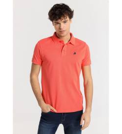 Lois Jeans für Herren. 130584000 Kurzärmeliges Poloshirt mit rot gesticktem Logo (S), Lässig, Baumwolle, Kurzarm von Lois Jeans