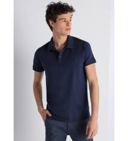 Lois Jeans für Herren. 130633060 Kurzärmeliges Poloshirt mit gesticktem Logo in klassischem Marine-Stil (S), Lässig, Baumwolle, Kurzarm von Lois Jeans