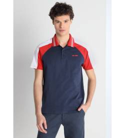 Lois Jeans für Herren. 132213215 Poloshirt 133416 navy, rot (XL), Lässig, Baumwolle, Kurzarm, Marine von Lois Jeans